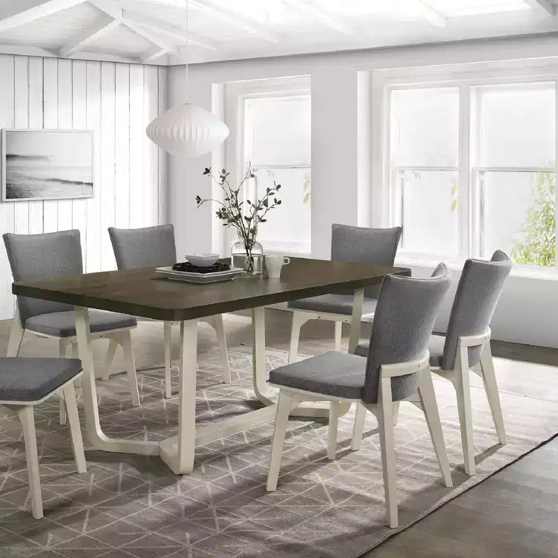 GDFStudio Astrid, sedie da pranzo in tessuto imbottito e legno (set da 2)
