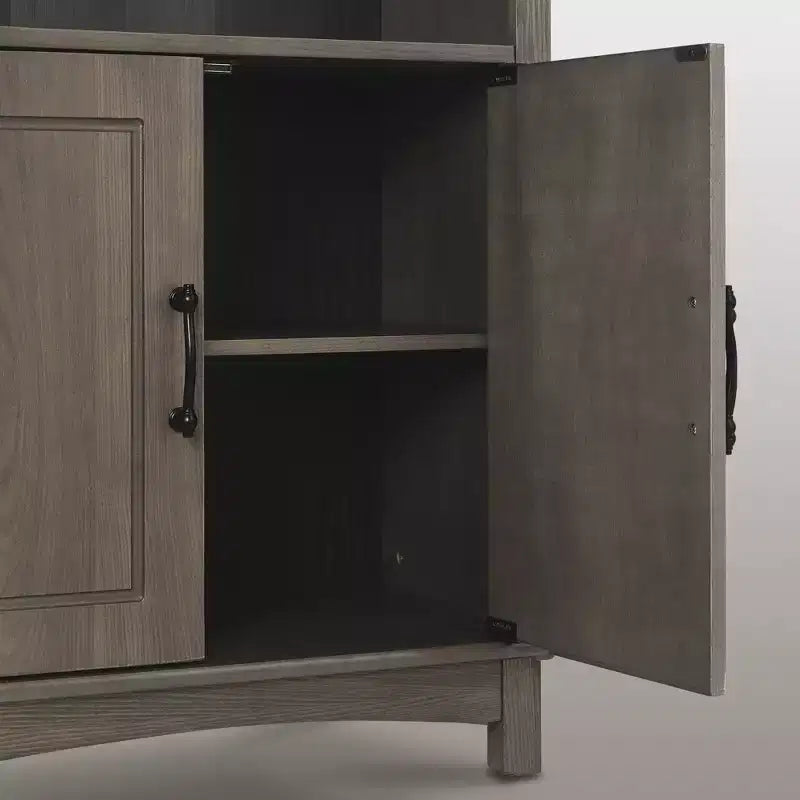 Mobile contenitore a 2 ante a colonna con ripiano aperto, Salt Oak