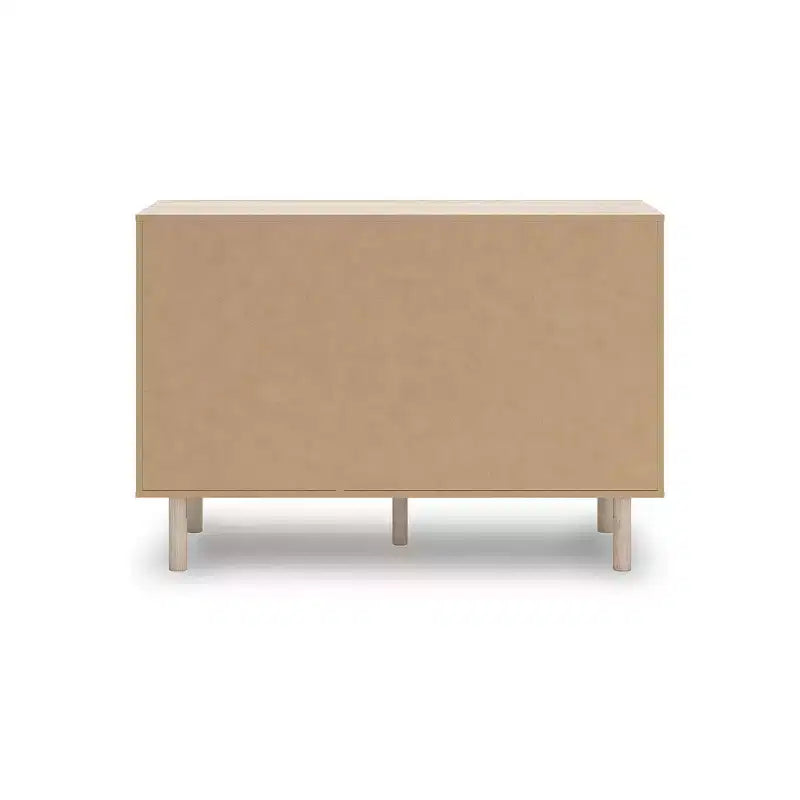 Signature Design by Ashley Birkmore Cassettiera a 6 cassetti, Finitura Rovere Chiaro con Dettagli Floreali, Tan