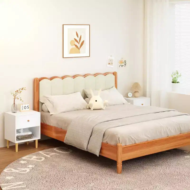 Comodino per bambini Comodino in legno Tavolino con cassetto e ripiano, Bianco-ModernLuxe