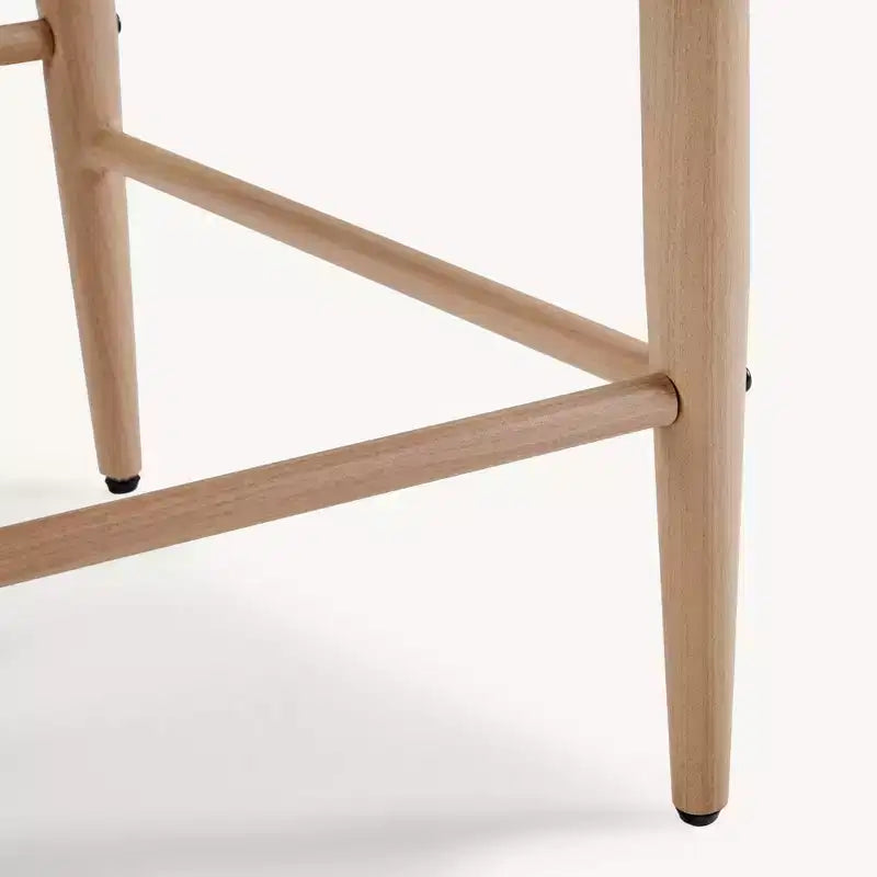 Sgabelli da Bar con Braccioli Imbottiti Bouclé, Set di 2, con Gambe in Metallo Effetto Legno per Cucina, Soggiorno, Ristorante, Caffetteria - Morden Fort