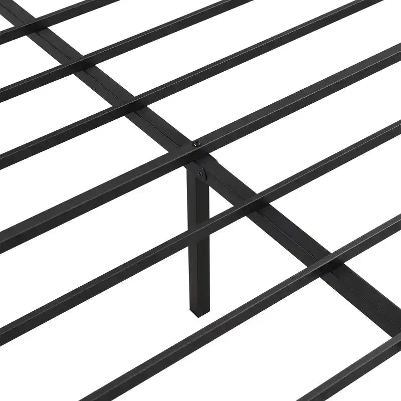 Telaio Letto Matrimoniale King Size Okak con Testiera, Letto Moderno a Piattaforma con Pannelli in Legno Decorativi per Camera da Letto, Nero