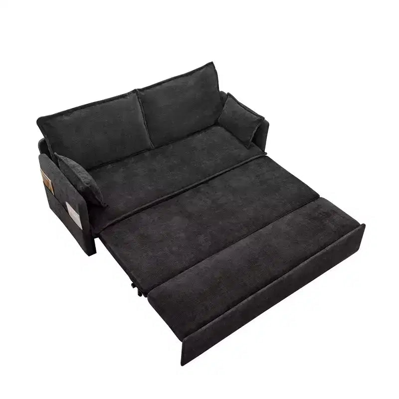 Divano letto estraibile Whisen, divano letto convertibile con contenitore laterale e porte di ricarica USB/C-TYPE