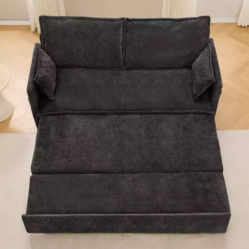 Divano letto estraibile Whisen, divano letto convertibile con contenitore laterale e porte di ricarica USB/C-TYPE