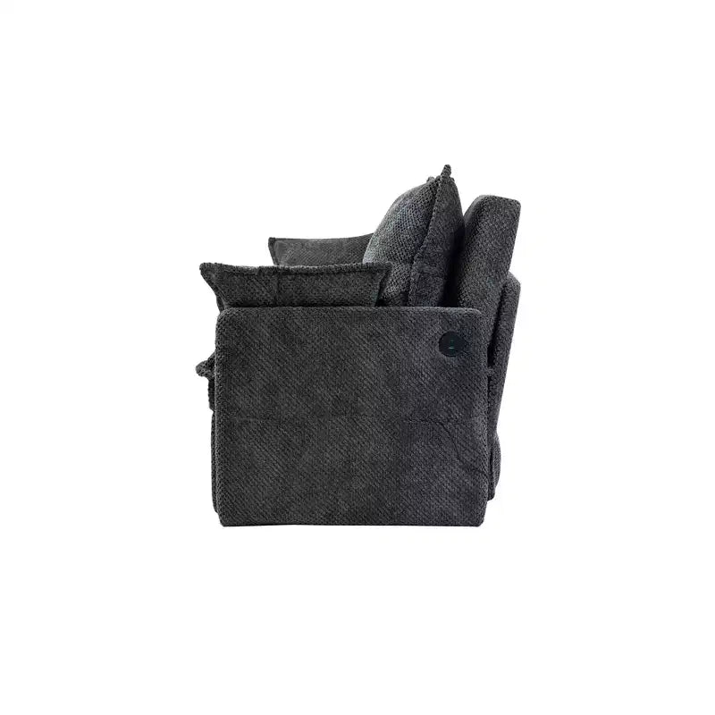 Divano letto estraibile Whisen, divano letto convertibile con contenitore laterale e porte di ricarica USB/C-TYPE
