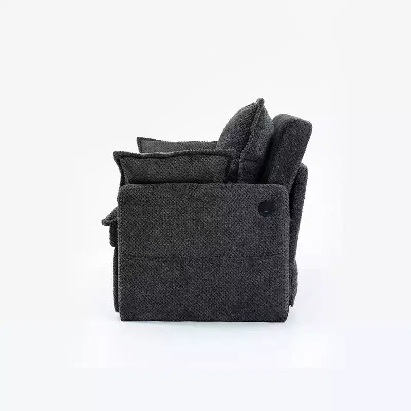 Divano letto estraibile Whisen, divano letto convertibile con contenitore laterale e porte di ricarica USB/C-TYPE