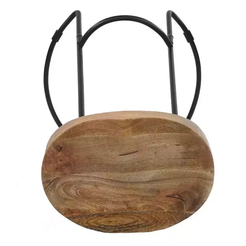 Sgabello da bancone Royal Hampton Industrial in legno di mango e ferro, altezza 24 pollici, set da 2