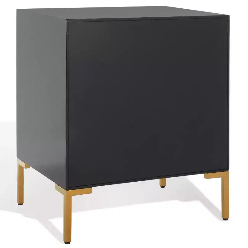 Comodino a 3 cassetti Lucian - SFV3559 - Nero/Ottone - Safavieh Couture