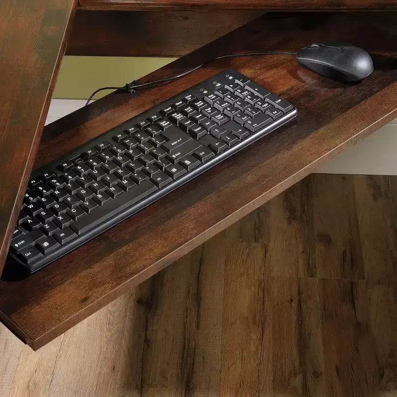 Scrivanie per Computer HomeStock da 76,91 cm H, in Legno Marrone, con Cassetto Multiuso