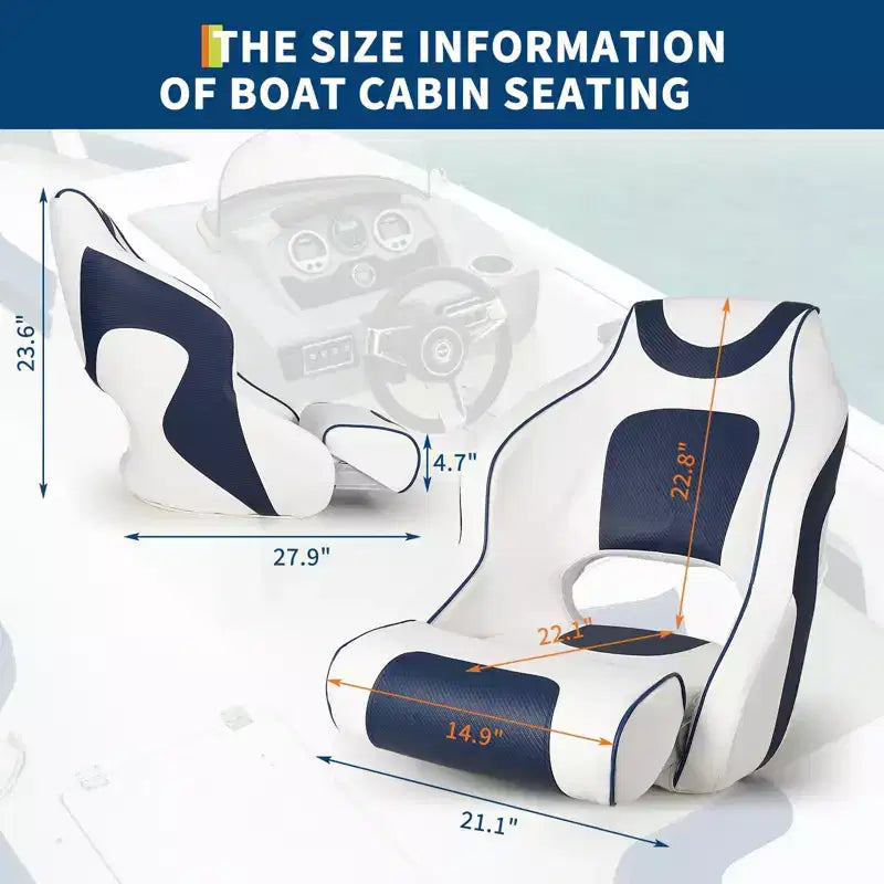 Sedile per barche pontone, sedile per barca a secchio per capitani, barca con schienale pieghevole, sedili per cabina della barca, sedili da pesca per barche, sedile a secchio per barca