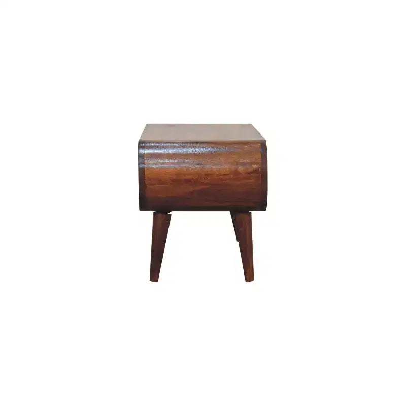 Tavolino GDFStudio Ferguson in legno di mango ricurvo in stile nordico da 35,5 pollici