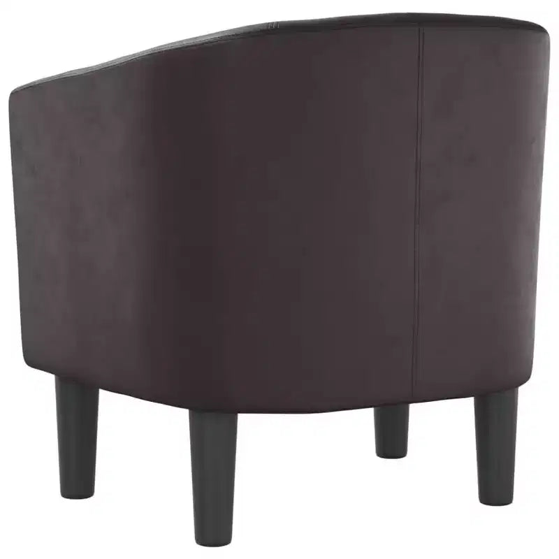 vidaXL Poltrona moderna a secchiello - Elegante poltrona lounge in similpelle per soggiorno, ufficio o camera da letto - Marrone