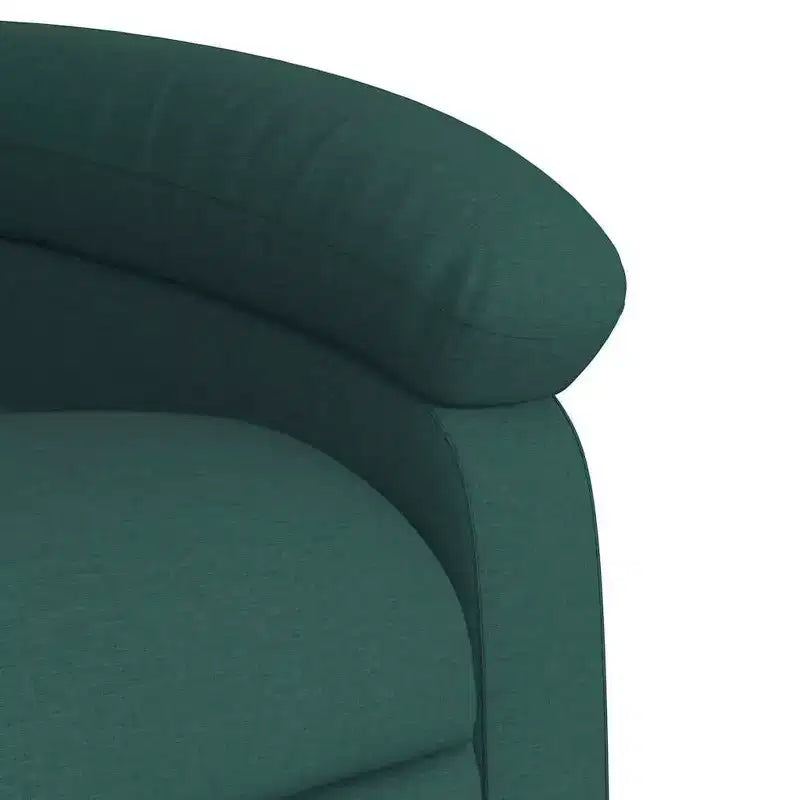 vidaXL Poltrona reclinabile verticale verde scuro - Assistenza Power Lift, reclinazione manuale, seduta in tessuto imbottito, tasca laterale, struttura robusta per anziani