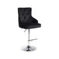 Meridian Furniture,Claude Black Velvet Adjustable Stool