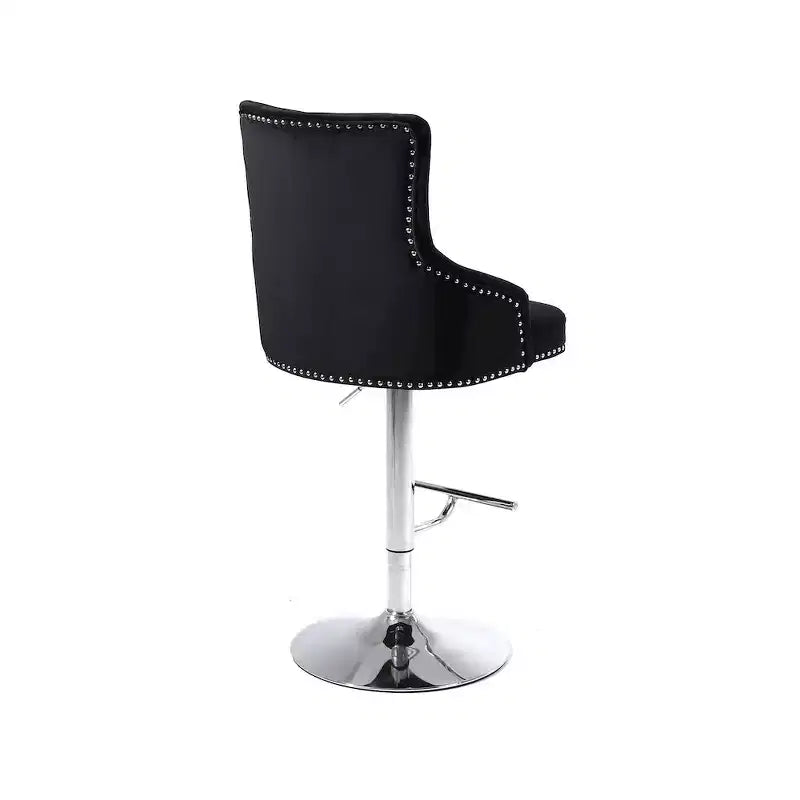 Meridian Furniture, Sgabello regolabile Claude in velluto nero