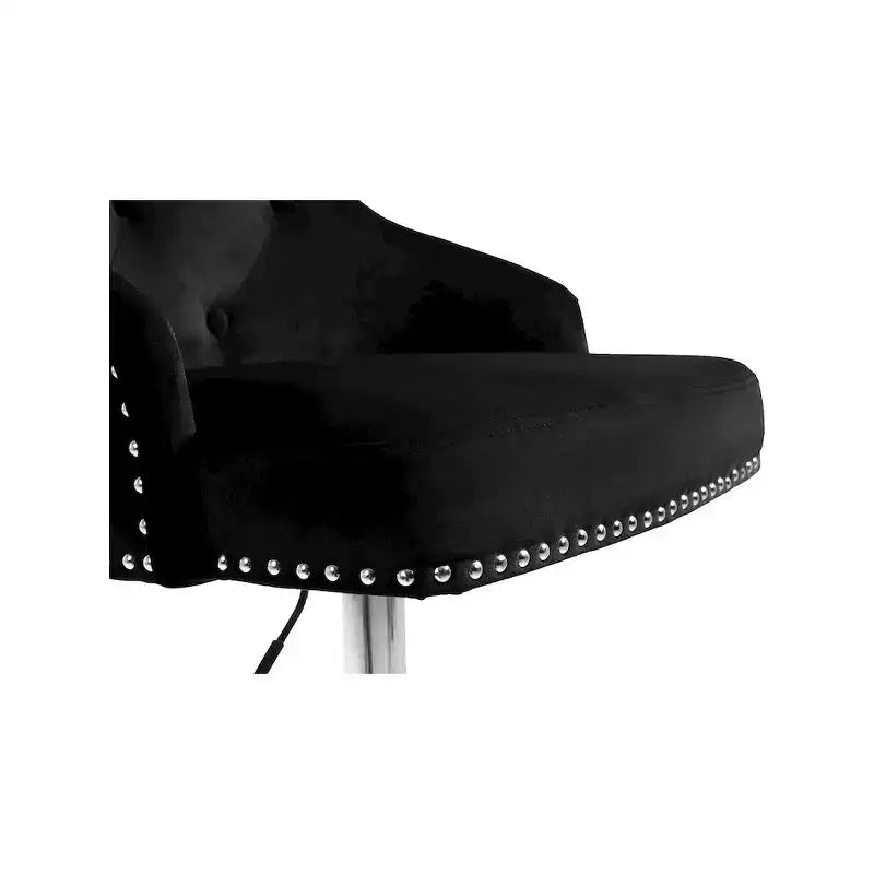 Meridian Furniture, Sgabello regolabile Claude in velluto nero