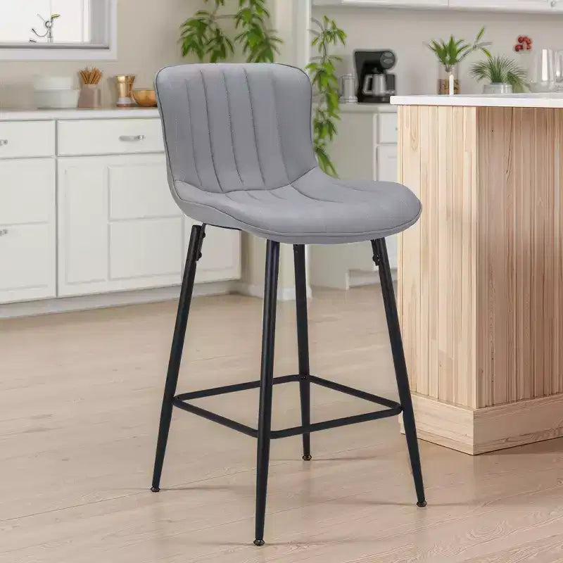 MAYEERTY Sgabelli da bar verdi in similpelle, confezione da 2, design moderno per isole da cucina e sale da pranzo