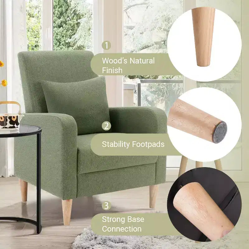 Poltrona in simil-montone con cuscino, moderna e comoda con schienale ergonomico e braccioli imbottiti