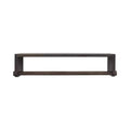 Storied Home Mango Wood Wall Shelf with Rod, Espresso Finish