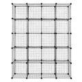 DIY 20-Cube Storage Rack Multifunctional Unit Modular Organizer Wire Mesh Storage Shelves Bookshelf Black