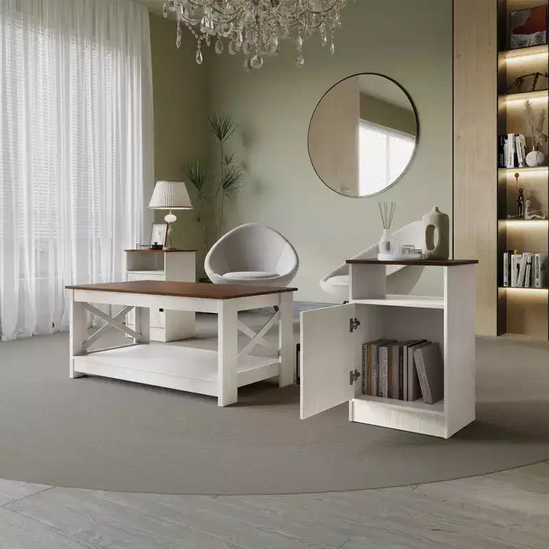 Set di tavolini da salotto 3 pezzi Home Design Lebanon