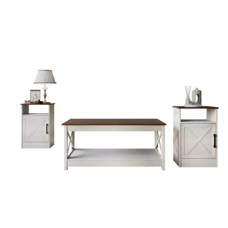 Set di tavolini da salotto 3 pezzi Home Design Lebanon