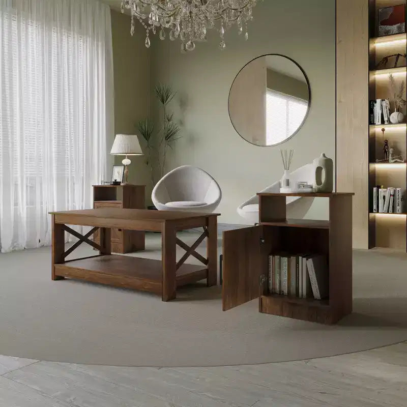 Set di tavolini da salotto 3 pezzi Home Design Lebanon