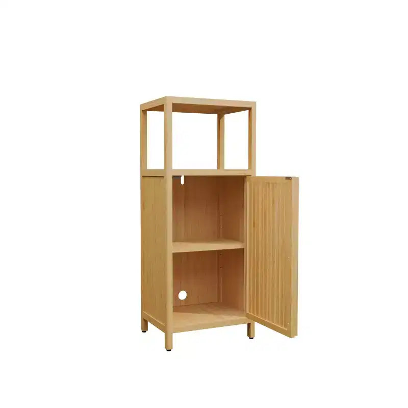 GDFStudio Mobile Contenitore Hoyle Moderno 41 in Bambù con Anta e Ripiano