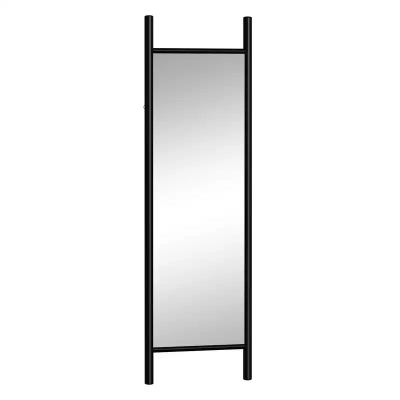 PexFix Specchio da terra in legno massiccio, stile scaletta, 53 cm L x 162 cm H, colore nero