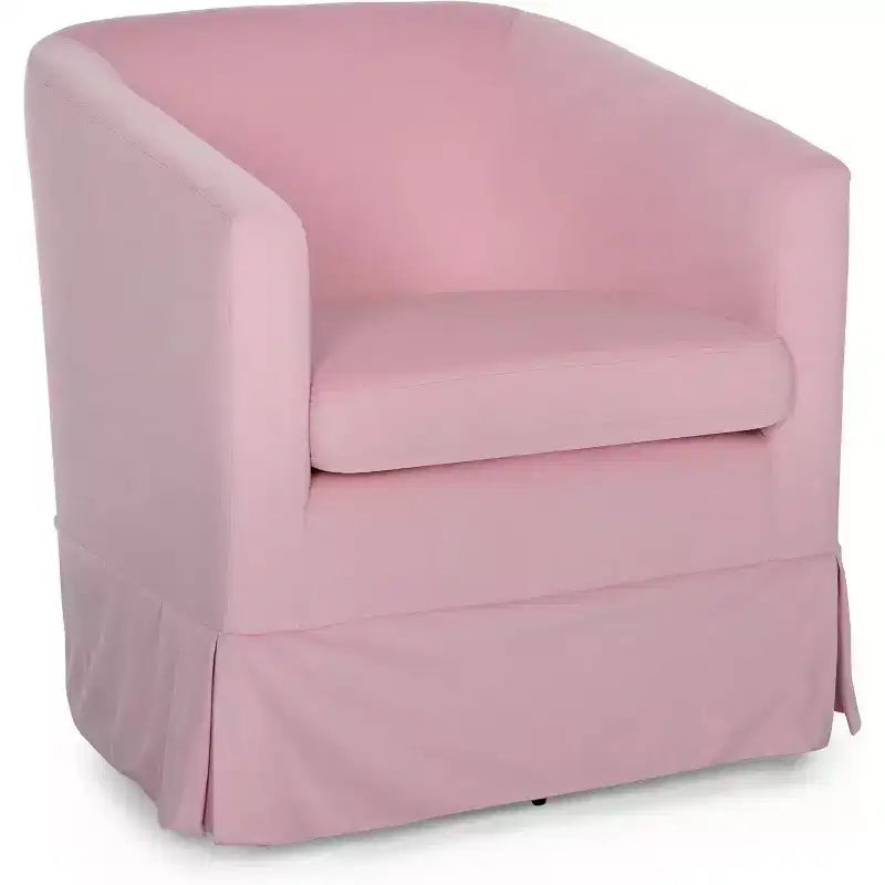 Acekool Poltrona Girevole Moderna, Poltroncina Imbottita con Seduta Ampia e Cuscino Elastico per Soggiorno, Camera da Letto, Ufficio