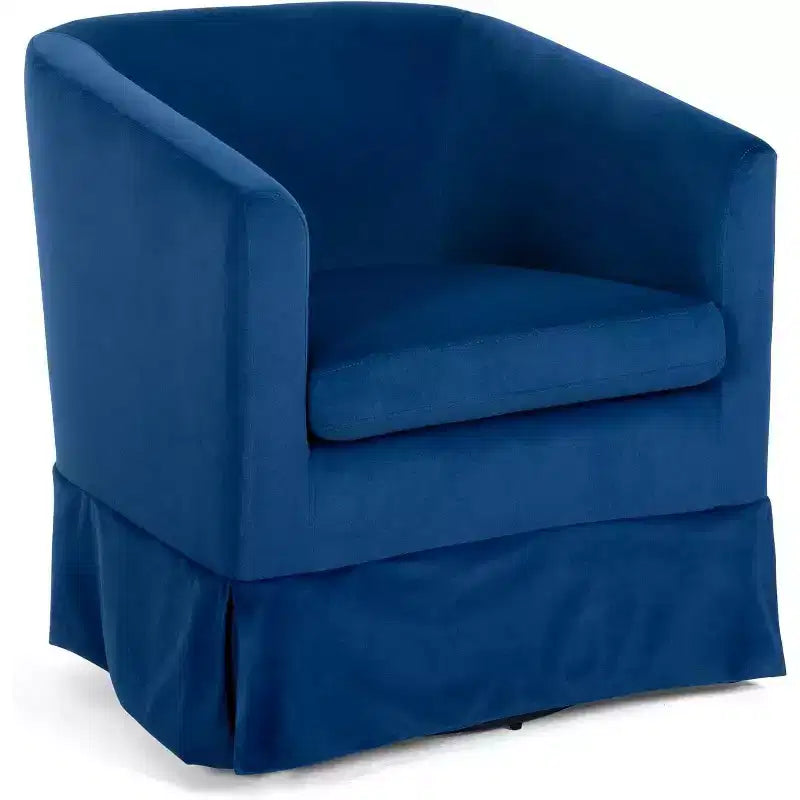 Acekool Poltrona Girevole Moderna, Poltroncina Imbottita con Seduta Ampia e Cuscino Elastico per Soggiorno, Camera da Letto, Ufficio