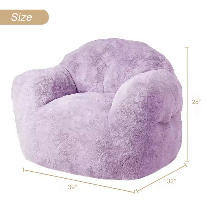 Poltrona sacco extra large GustoWave per camera da letto e soggiorno, viola