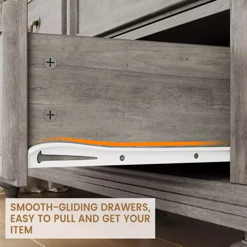 Comodino a 9 cassetti per camera da letto, cassettiera in legno stile rustico con maniglia, organizzatore per gioielli per soggiorno, corridoio