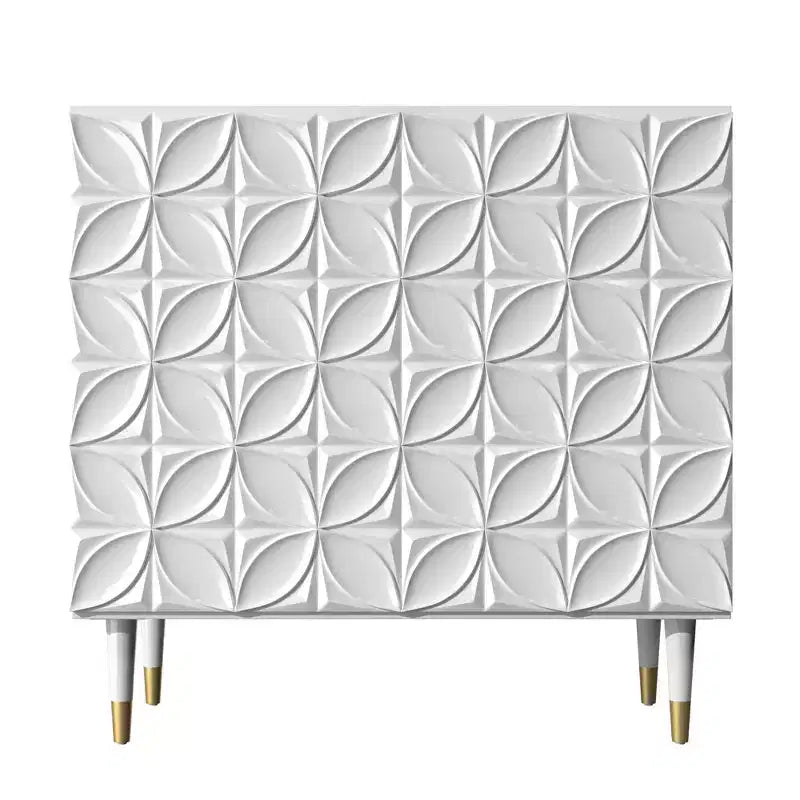 CLIHOME Madia a 2 ante con laccatura lucida, mobile multimediale, armadietto multiuso