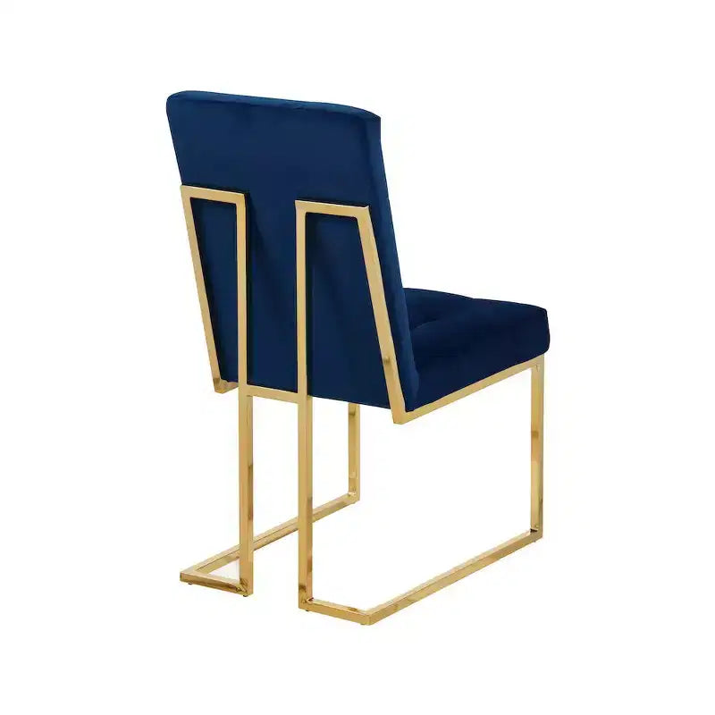 Meridian Furniture, Sedia da pranzo in velluto Pierre, Set da 2