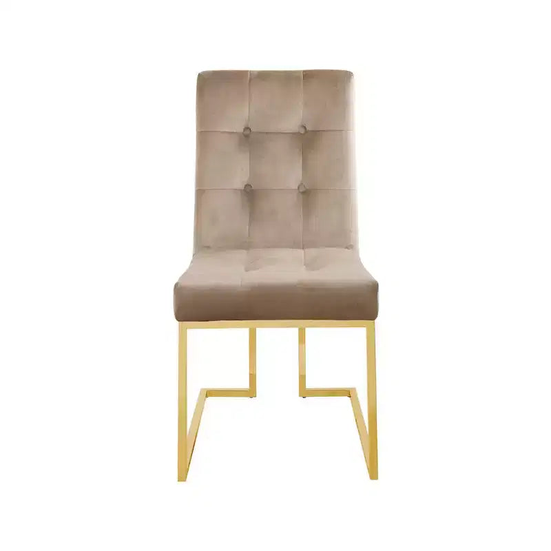 Meridian Furniture, Sedia da pranzo in velluto Pierre, Set da 2