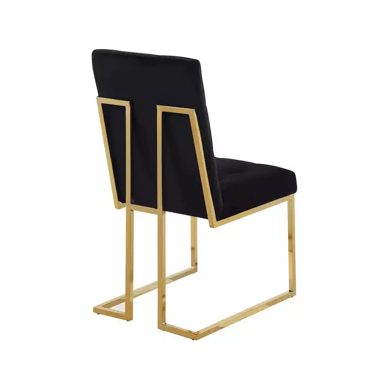 Meridian Furniture, Sedia da pranzo in velluto Pierre, Set da 2