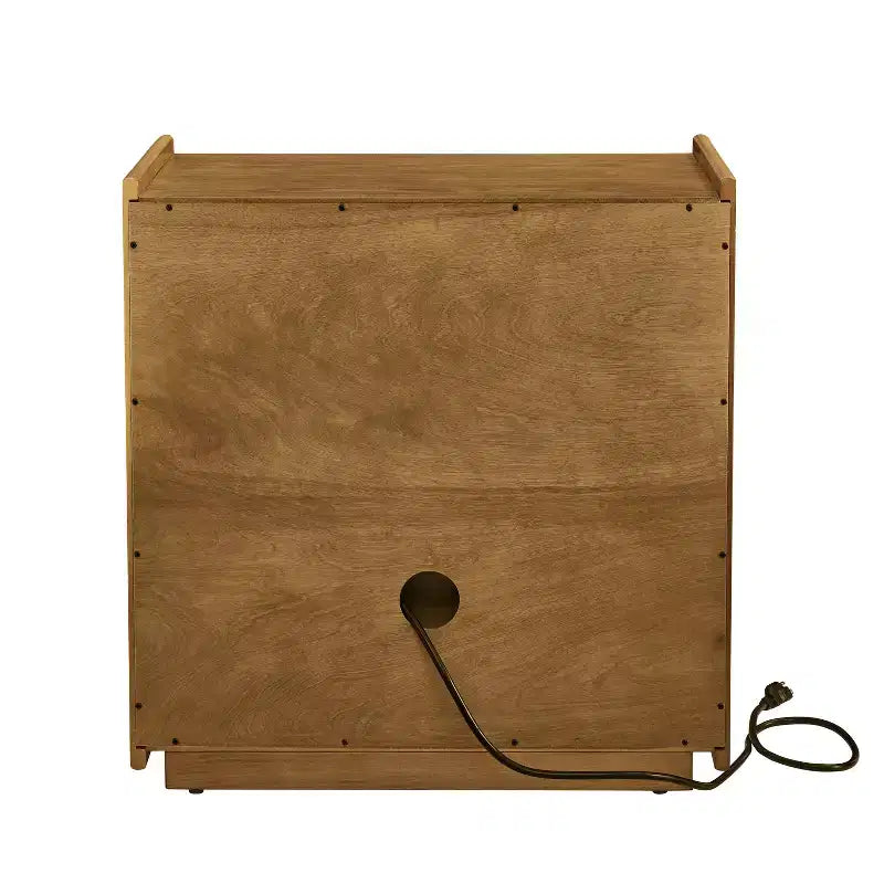 Comodino moderno con 2 cassetti, comodino moderno per camera da letto con ripiano aperto, tavolino laterale in legno per soggiorno e camera da letto