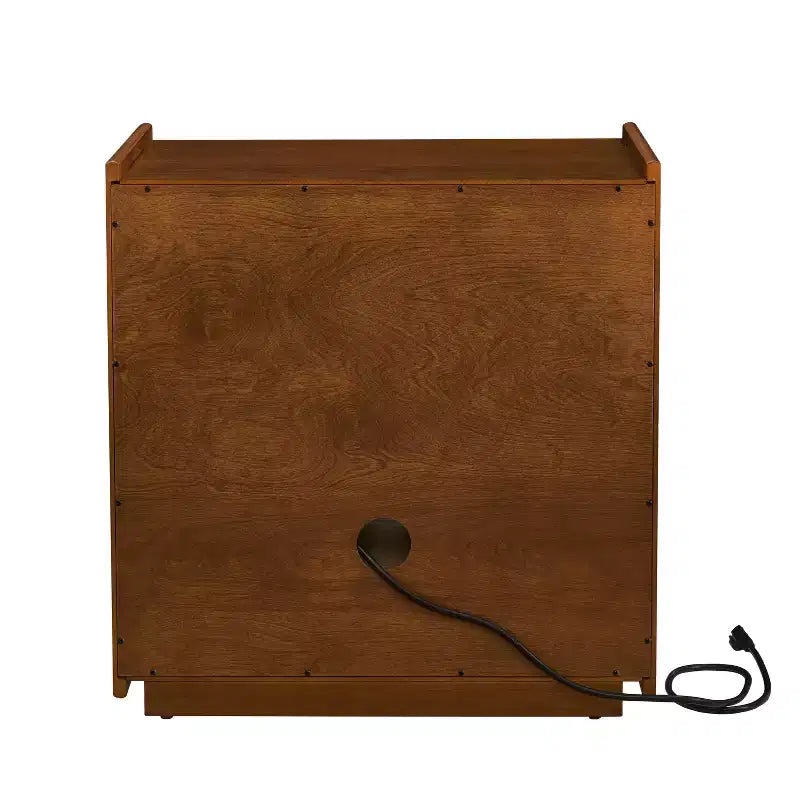 Comodino moderno con 2 cassetti, comodino moderno per camera da letto con ripiano aperto, tavolino laterale in legno per soggiorno e camera da letto