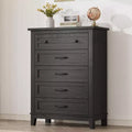 5 Dresser for Bedroom, 41.3 Tall Vertical Drawer Dresser with Storage Freestanding, Wooden Closet Storage Chest for Living Room, Bedroom, Entryway