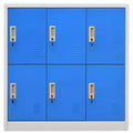 vidaXL Locker Cabinet Light Grey and Blue Steel Medium