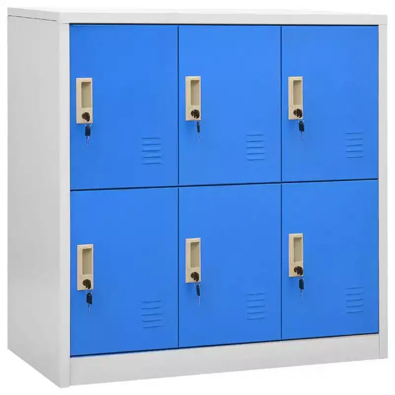 vidaXL Armadietto metallico Grigio chiaro e Blu Acciaio Media