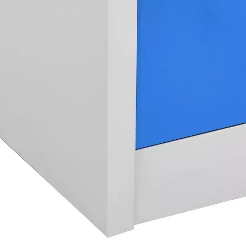 vidaXL Armadietto metallico Grigio chiaro e Blu Acciaio Media