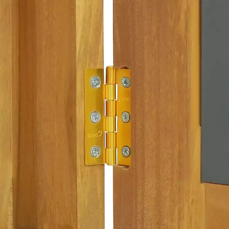 vidaXL Mobile specchiera con cornice in legno massello di teak - Specchio da ingresso con spazio aggiuntivo - Unità a parete - Dimensioni: 23,6 x 3,9 x 15,7