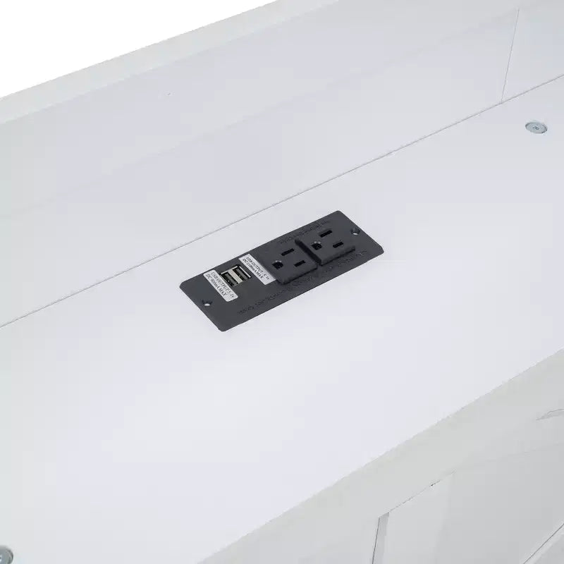 Struttura letto a piattaforma in legno Twin/Full Size con testiera portaoggetti e prese di corrente, letto estraibile Twin Size e 3 cassetti portaoggetti - ModernLuxe