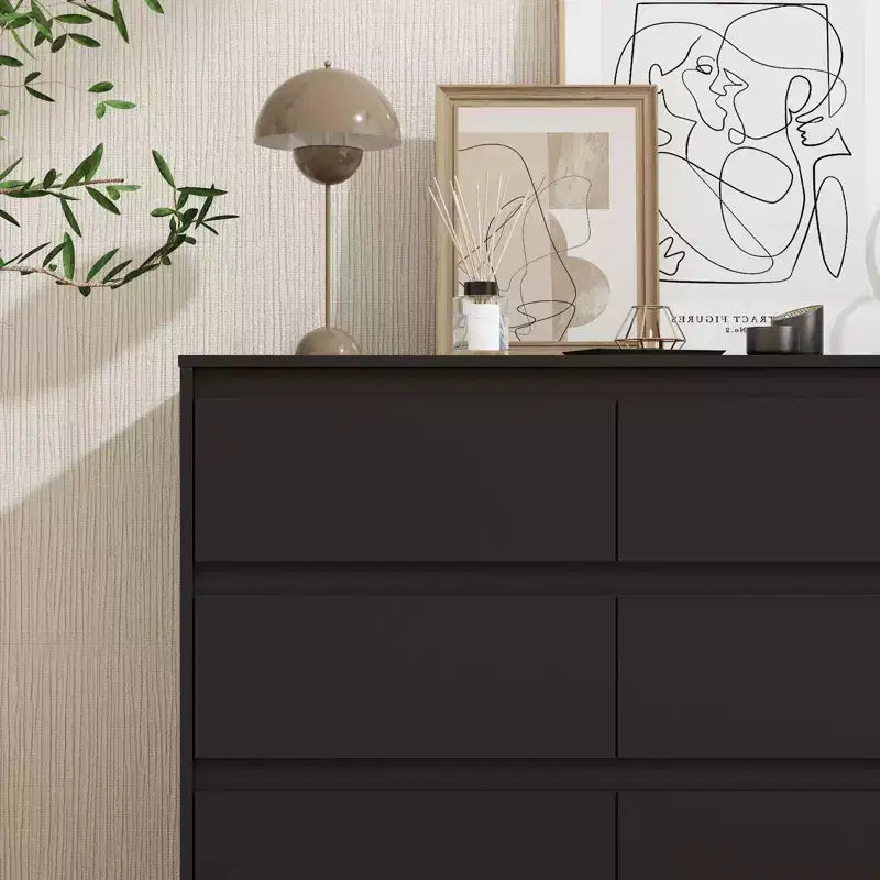 Famapy Cassettiera Minimalista Contemporanea a 9 Cassetti, Ampio Spazio per Camera da Letto/Soggiorno
