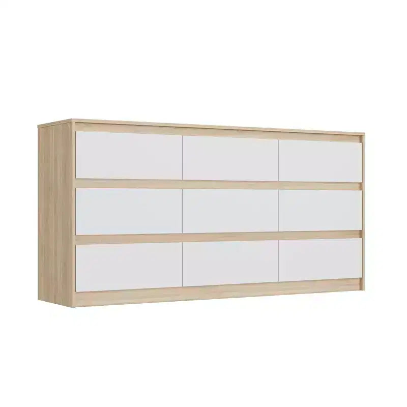 Famapy Cassettiera Minimalista Contemporanea a 9 Cassetti, Ampio Spazio per Camera da Letto/Soggiorno