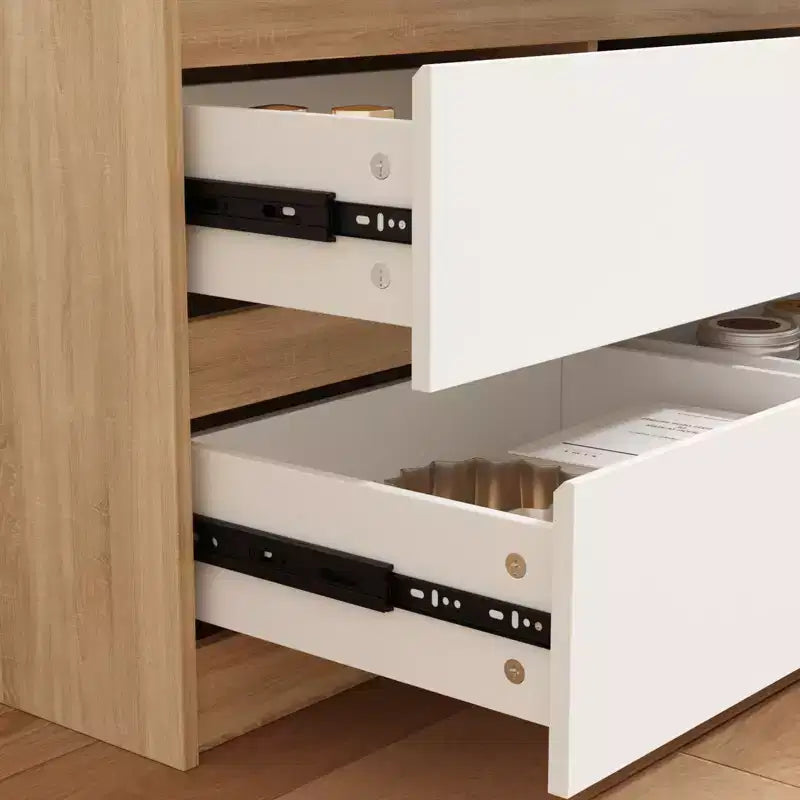 Famapy Cassettiera Minimalista Contemporanea a 9 Cassetti, Ampio Spazio per Camera da Letto/Soggiorno