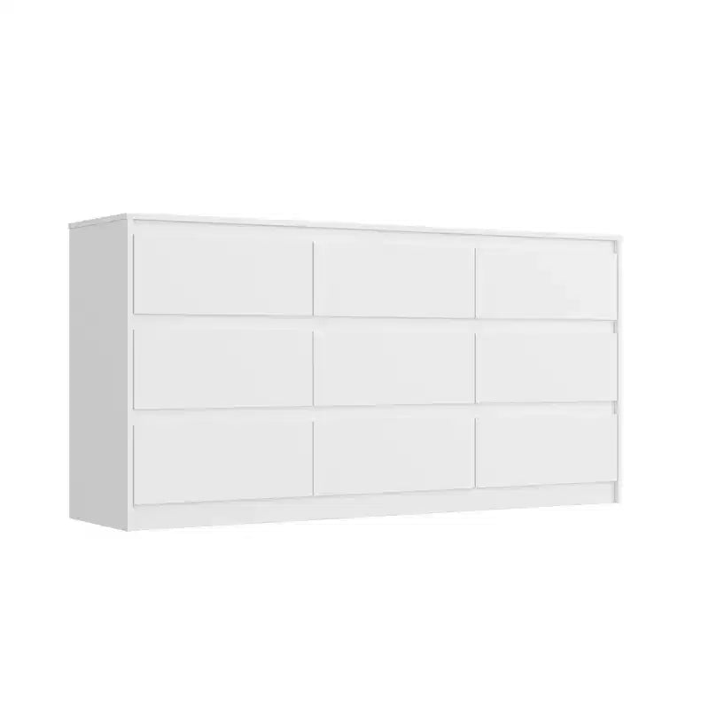 Famapy Cassettiera Minimalista Contemporanea a 9 Cassetti, Ampio Spazio per Camera da Letto/Soggiorno