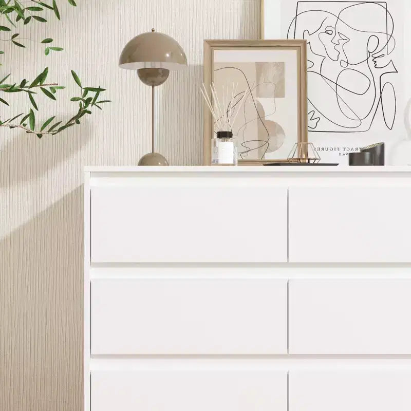 Famapy Cassettiera Minimalista Contemporanea a 9 Cassetti, Ampio Spazio per Camera da Letto/Soggiorno